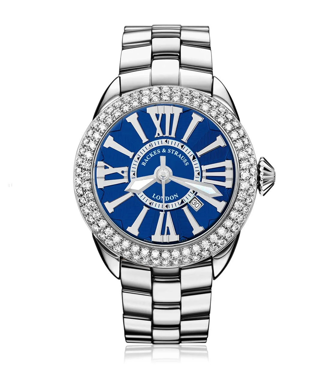Piccadilly 40 mm Round Stainless Steel Automatic Diamond Watch